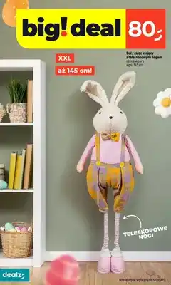 Dealz Duży zając stojący z teleskopowymi nogami różne wzory oferta