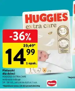 Intermarche Pieluchy 1 Huggies Extra Care oferta
