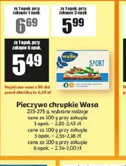 Auchan Wasa Pieczywo chrupkie Sport oferta