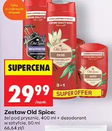 Biedronka Zestaw Old Spice: żel pod prysznic, 400 ml + dezodorant w sztyfcie, 50 ml oferta