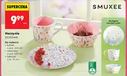 Biedronka Naczynia stołowe Smukee: kubek, miseczka, talerzyk oferta