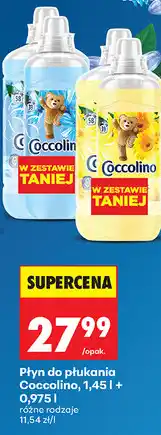 Biedronka Płyn do płukania Coccolino, 1,45 l + 0,975 l (różne rodzaje) oferta