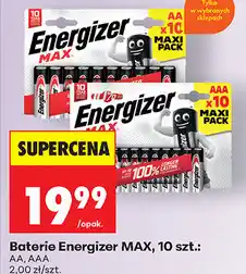 Biedronka Baterie Energizer MAX, 10 szt.: AA, AAA oferta