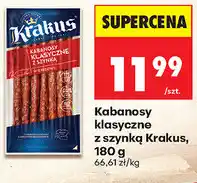 Biedronka Kabanosy klasyczne z szynką Krakus oferta