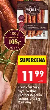 Biedronka Frankfurterki myśliwskie Kraina Wędlin Select oferta