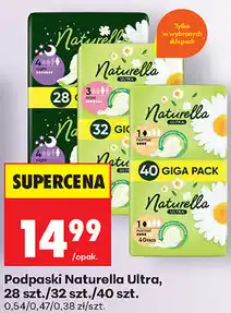Biedronka Podpaski Naturella Ultra, 28 szt./32 szt./40 szt oferta