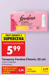 Biedronka Tampony Femina Classic, 32 szt oferta