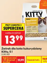 Biedronka Żwirek dla kota kukurydziany Kitty oferta