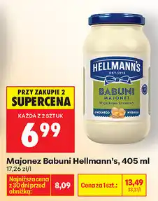 Biedronka Majonez Babuni Hellmann's oferta