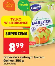 Biedronka Babeczki z zielonym lukrem Gellwe oferta