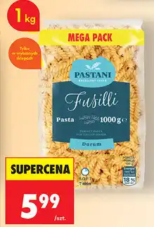 Biedronka Makaron durum fusilli Pastani oferta