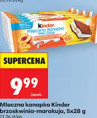 Biedronka Mleczna kanapka Kinder brzoskwinia-marakuja oferta