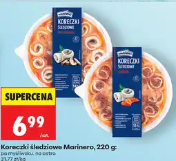 Biedronka Koreczki śledziowe Marinero, 220 g: po myśliwsku, na ostro oferta
