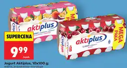 Biedronka Jogurt Aktiplus, 10x100 g: wiśnia, brzoskwinia-marakuja oferta