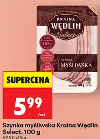 Biedronka Szynka myśliwska Kraina Wędlin Select oferta