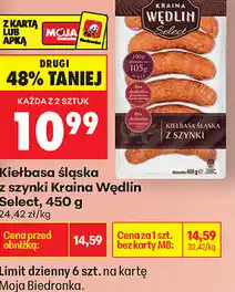Biedronka Kiełbasa śląska z szynki Kraina Wędlin Select oferta