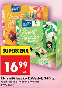 Biedronka Ptasie Mleczko E.Wedel, 340 g (miód-malina, matcha-wiśnia) oferta