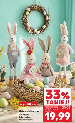 Kaufland Zając wielkanocny siedzący lub stojący oferta