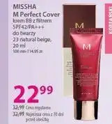 Hebe MISSHA M Perfect Cover krem BB z filtrem SPF42/PA+++ do twarzy 23 natural beige, 20 ml oferta