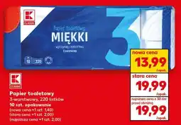 Kaufland Papier toaletowy Miękki 3-warstwowy K-Classic, 10 szt oferta
