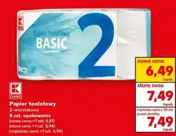 Kaufland Papier toaletowy Basic 2-warstwowy K-Classic, 8 szt oferta