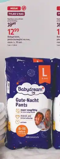 Rossmann Pieluchomajtki na noc roz. l 27-57 kg Babydream oferta