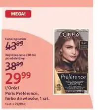 Rossmann Farba do włosów jasny brąz 6.21 L'oreal Preference oferta
