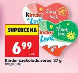 Biedronka Kinder czekolada serce, 37 g oferta