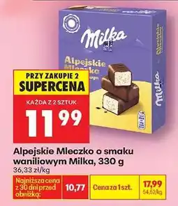 Biedronka Alpejskie Mleczko o smaku waniliowym Milka 330 g oferta