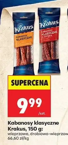 Biedronka Kabanosy klasyczne Krakus, 150 g oferta