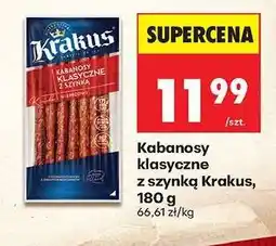 Biedronka Kabanosy klasyczne z szynką Krakus 180 g oferta