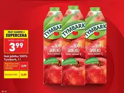 Biedronka Sok jabłko 100% Tymbark, 1 l oferta