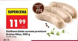 Biedronka Kielbasa biała surowa premium Kraina Mięs 500 g oferta