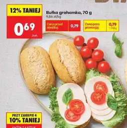 Biedronka bułka grahamka 70 g oferta