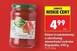 Biedronka Dżem truskawkowy o obniżonej zawartości cukrów Rapsodia 410 g oferta