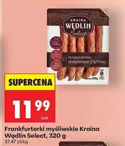 Biedronka Frankfurterki myśliwskie Kraina Wędlin Select, 320 g oferta