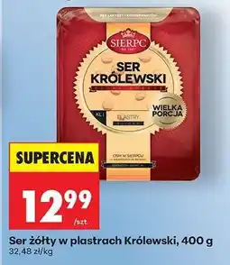 Biedronka Ser żółty w plastrach Królewski, 400 g oferta