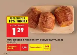 Biedronka Mini ciastko z nadzieniem budyniowym, 35 g oferta
