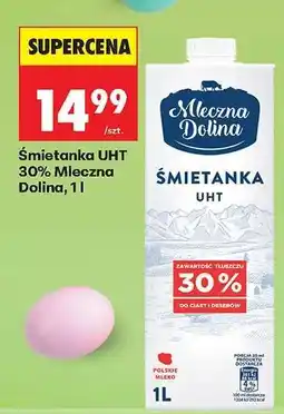Biedronka Śmietanka UHT 30% Mleczna Dolina, 1l oferta