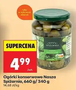 Biedronka Ogórki konserwowe Nasza Spiżarnia, 660 g/340 g oferta