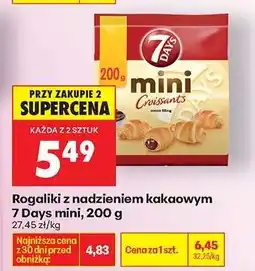 Biedronka Rogaliki z nadzieniem kakaowym 7 Days mini, 200 g oferta