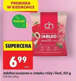 Biedronka Jabłka suszone o smaku róży i liczi, 50 g oferta