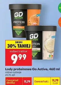 Biedronka Lody proteinowe Go Active, 460 ml oferta