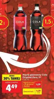 Biedronka Napój gazowany Cola Original Zero, 2l oferta