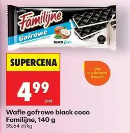 Biedronka Wafle gofrowe black coco Familijne, 140 g oferta