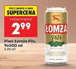 Biedronka Piwo Łomża Pils, 9x500 ml oferta