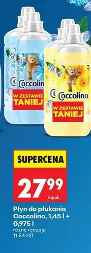 Biedronka Płyn do płukania Coccolino, 1,45 l + 0,975 l oferta