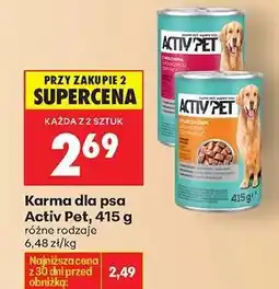 Biedronka Karma dla psa Activ Pet, 415 g oferta