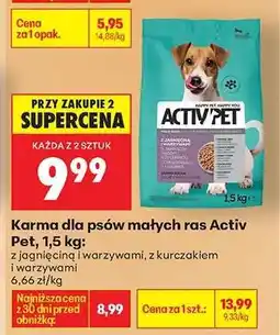 Biedronka Karma dla psów małych ras Activ Pet, 1,5 kg oferta