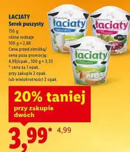 Lidl ŁACIATY Serek puszysty oferta